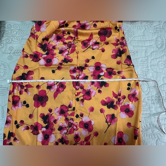 NEW Hutch Liddy Slip Dress Sz M Floral Yellow Pink - Picture 6 of 14